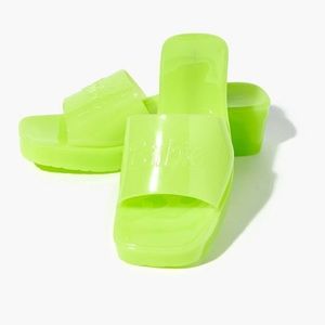 jelly sandal block heels